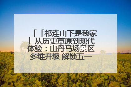 「祁连山下是我家」从历史草原到现代体验：山丹马场景区多维升级 解锁五一文旅新玩法