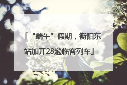 “端午”假期，衡阳东站加开28趟临客列车
