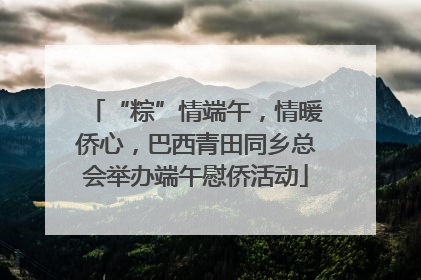“粽”情端午，情暖侨心，巴西青田同乡总会举办端午慰侨活动