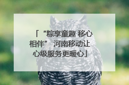 “粽享童趣 移心相伴” 河南移动让心级服务更暖心