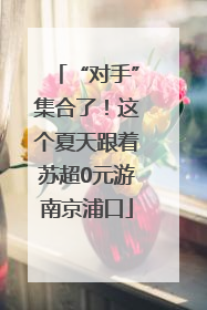 “对手”集合了！这个夏天跟着苏超0元游南京浦口