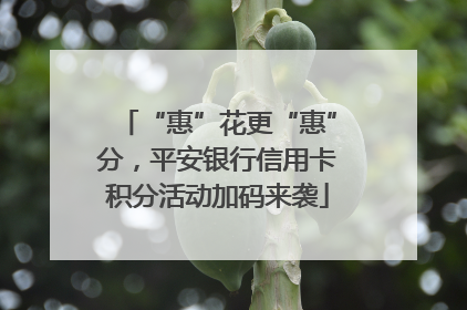 “惠”花更“惠”分，平安银行信用卡积分活动加码来袭