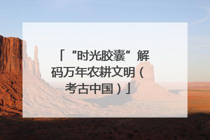 “时光胶囊”解码万年农耕文明（考古中国）