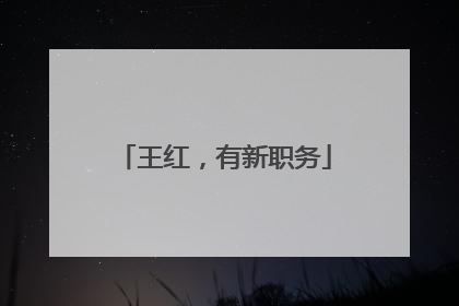 王红，有新职务