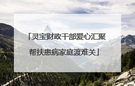 灵宝财政干部爱心汇聚 帮扶患病家庭渡难关