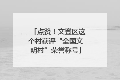 点赞！文登区这个村获评“全国文明村”荣誉称号