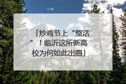 炒鸡节上“整活”！临沂这所新高校为何如此出圈