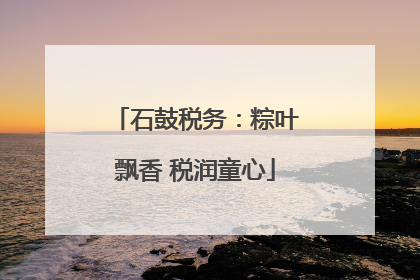 石鼓税务：粽叶飘香 税润童心