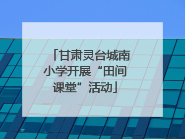 甘肃灵台城南小学开展“田间课堂”活动