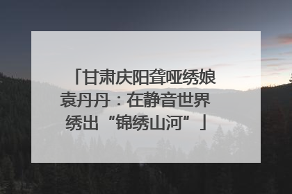 甘肃庆阳聋哑绣娘袁丹丹：在静音世界绣出“锦绣山河”