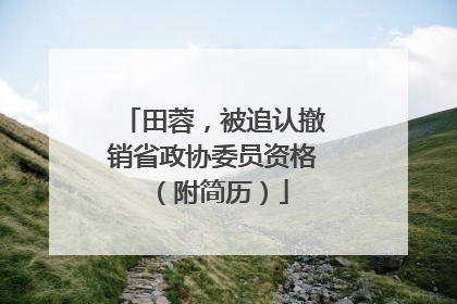 田蓉，被追认撤销省政协委员资格（附简历）