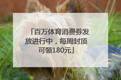 百万体育消费券发放进行中，每周封顶可领180元