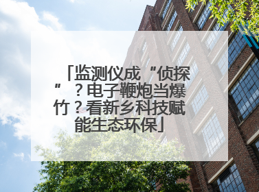 监测仪成“侦探”？电子鞭炮当爆竹？看新乡科技赋能生态环保