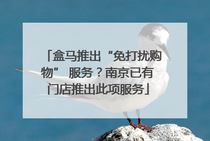 盒马推出“免打扰购物” 服务？南京已有门店推出此项服务
