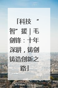 科技 “智”援｜毛剑锋：十年深耕，铸剑铸造创新之路