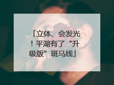 立体、会发光！平湖有了“升级版”斑马线