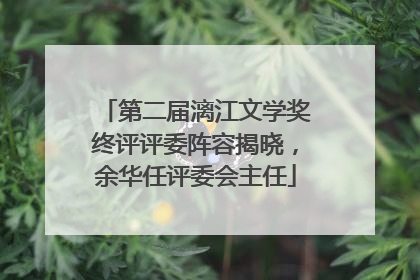 第二届漓江文学奖终评评委阵容揭晓，余华任评委会主任