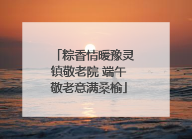 粽香情暖豫灵镇敬老院 端午敬老意满桑榆