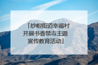 纱帽街道幸福村开展书香禁毒主题宣传教育活动