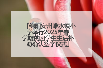 绵阳安州雎水镇小学举行2025年春学期贫困学生生活补助确认签字仪式