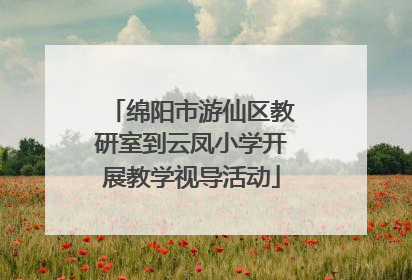 绵阳市游仙区教研室到云凤小学开展教学视导活动