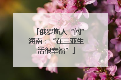 俄罗斯人“闯”海南：“在三亚生活很幸福”