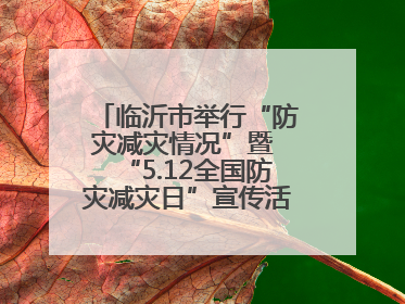 临沂市举行“防灾减灾情况”暨 “5.12全国防灾减灾日”宣传活动新闻发布会