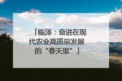 临泽：奋进在现代农业高质量发展的“春天里”
