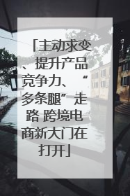 主动求变、提升产品竞争力、“多条腿”走路 跨境电商新大门在打开