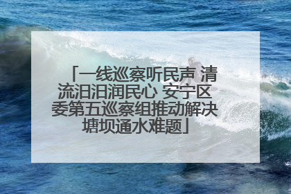 一线巡察听民声 清流汨汨润民心 安宁区委第五巡察组推动解决塘坝通水难题