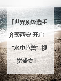 世界顶级选手齐聚西安 开启“水中芭蕾”视觉盛宴