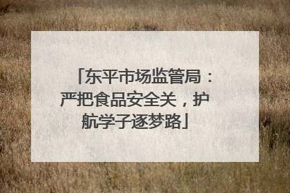 东平市场监管局：严把食品安全关，护航学子逐梦路
