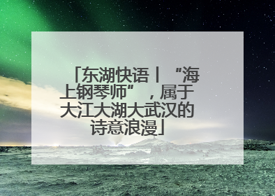 东湖快语丨“海上钢琴师”，属于大江大湖大武汉的诗意浪漫