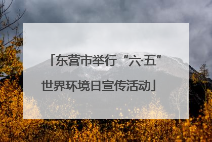 东营市举行“六·五”世界环境日宣传活动