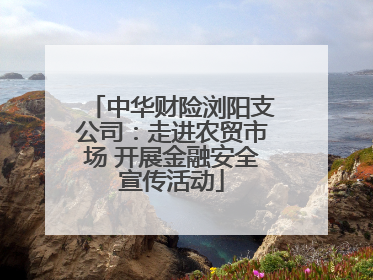 中华财险浏阳支公司：走进农贸市场 开展金融安全宣传活动