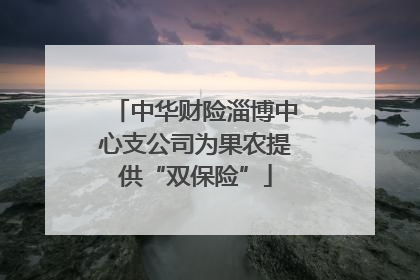 中华财险淄博中心支公司为果农提供“双保险”
