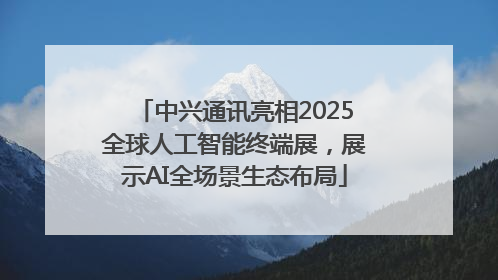 中兴通讯亮相2025全球人工智能终端展，展示AI全场景生态布局