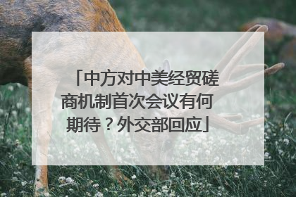 中方对中美经贸磋商机制首次会议有何期待？外交部回应