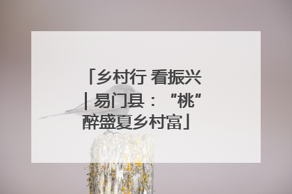 乡村行 看振兴｜易门县：“桃”醉盛夏乡村富