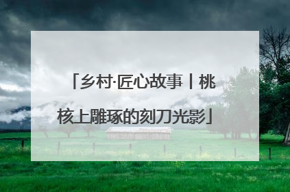 乡村·匠心故事丨桃核上雕琢的刻刀光影