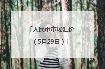 人民币市场汇价（5月29日）