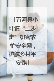 五河县小圩镇“三步走”织密农忙安全网，护航乡村平安路