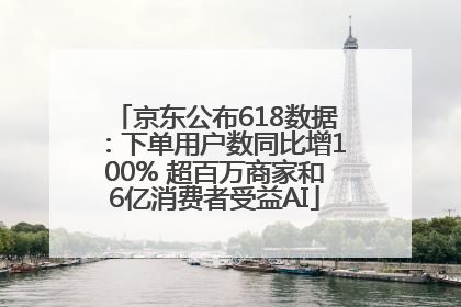 京东公布618数据：下单用户数同比增100% 超百万商家和6亿消费者受益AI