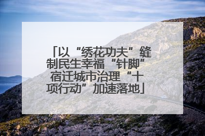 以“绣花功夫”缝制民生幸福“针脚” 宿迁城市治理“十项行动”加速落地