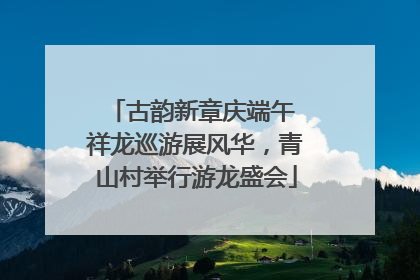 古韵新章庆端午 祥龙巡游展风华，青山村举行游龙盛会