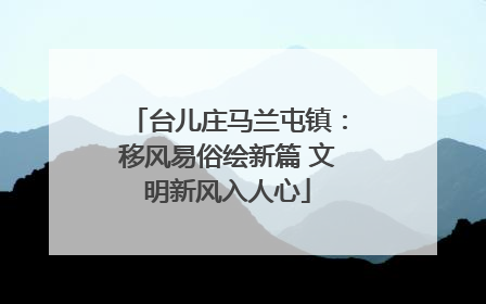 台儿庄马兰屯镇：移风易俗绘新篇 文明新风入人心