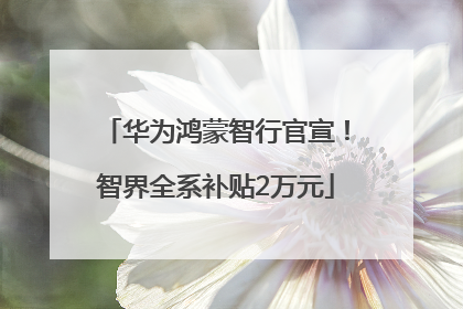 华为鸿蒙智行官宣！智界全系补贴2万元