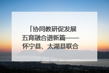 协同教研促发展 五育融合谱新篇——怀宁县、太湖县联合教研活动在月山镇中心学校成功举办