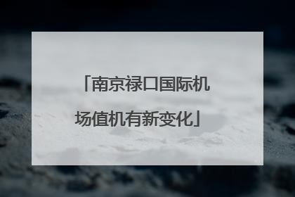 南京禄口国际机场值机有新变化