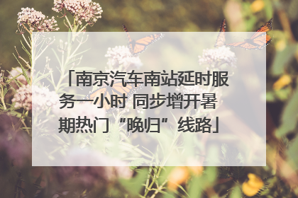 南京汽车南站延时服务一小时 同步增开暑期热门“晚归”线路